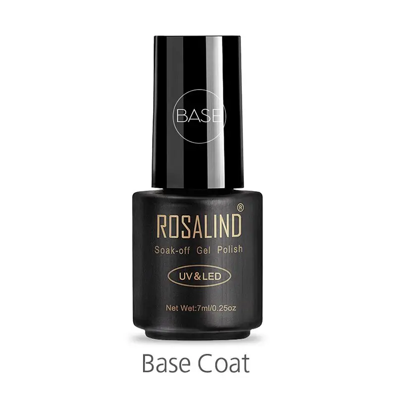 

ROSALIND Base Coat 7ML Multi-use Nail Art UV&LED Lamp Soak off Primer Nails Coat Semi Permanent Manicure Nail Varnishes