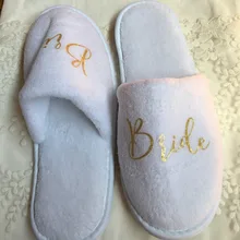 5 пар в партии, белые, на заказ, блестящие, с логотипом, для невесты, вечерние, персонализированные, свадебный подарок подружке невесты, Тапочки