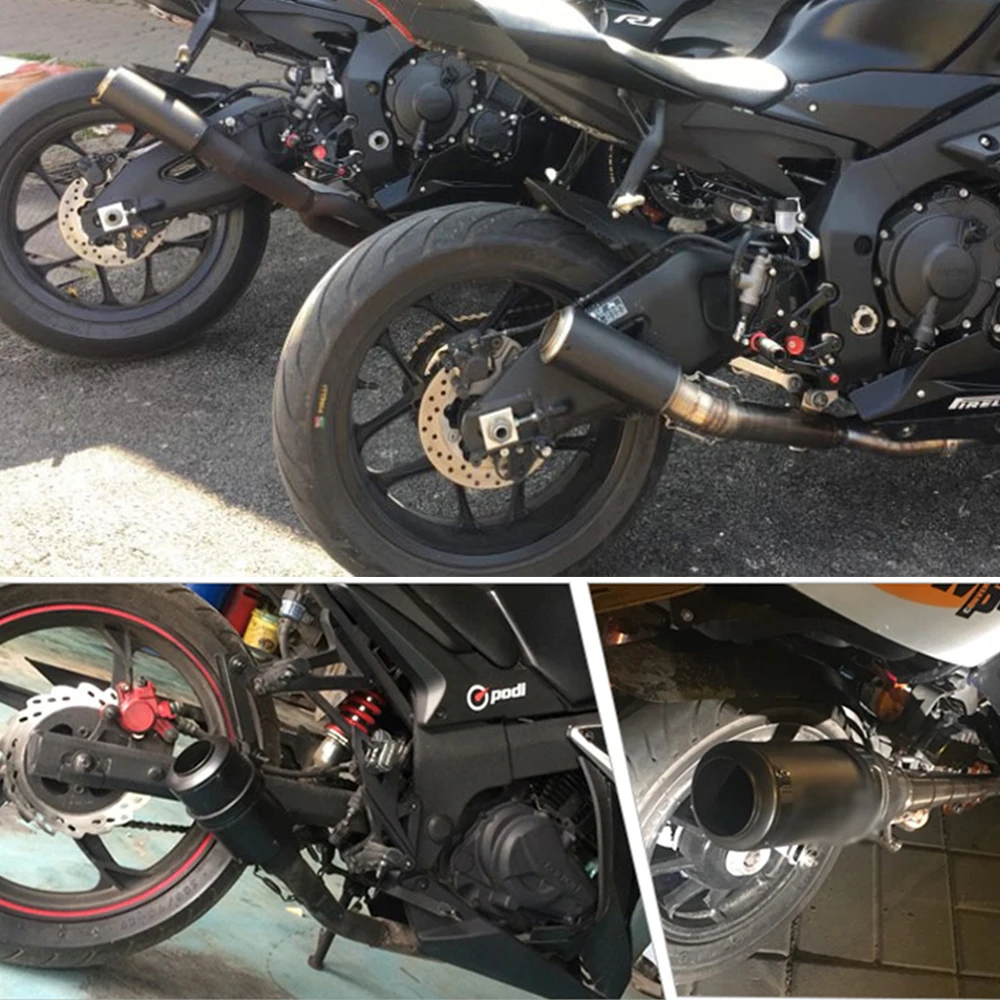 Alconstar-60 мм выхлопная труба выхлопной трубы для Kawasaki Z750 Z800 Z1000 NINJA250 для Kawasaki TMAX530 KTM EXC ATV