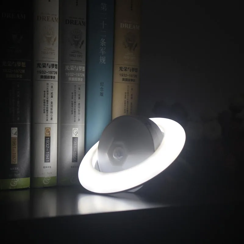 

360 Degree Rotary LED Night Light Rechargeable PIR Motion Sensor Wall Closet Lamp QP2