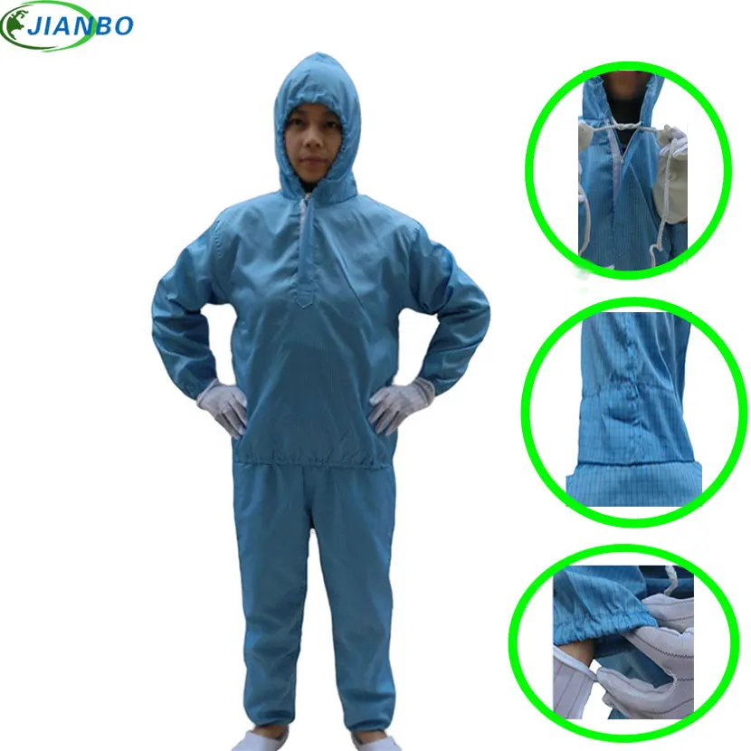 

Summer AntiStatic Safety Clothing Cleanroom Garments ESD Work Clothes Antistatic Work Wear Clean Unisex Clothing Knitted Coat