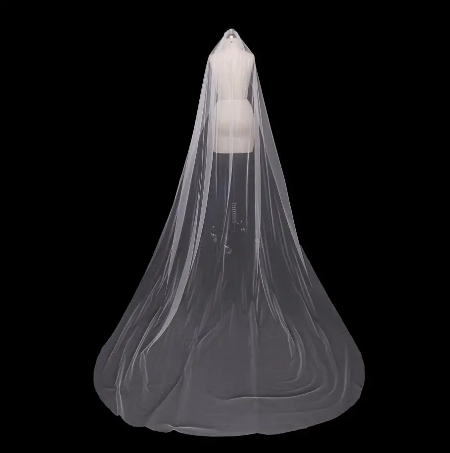 Новинка, белое свадебное платье с длинными рукавами и кружевной аппликацией, свадебное платье, свадебные платья, Vestido de Noivas - Цвет: Veil
