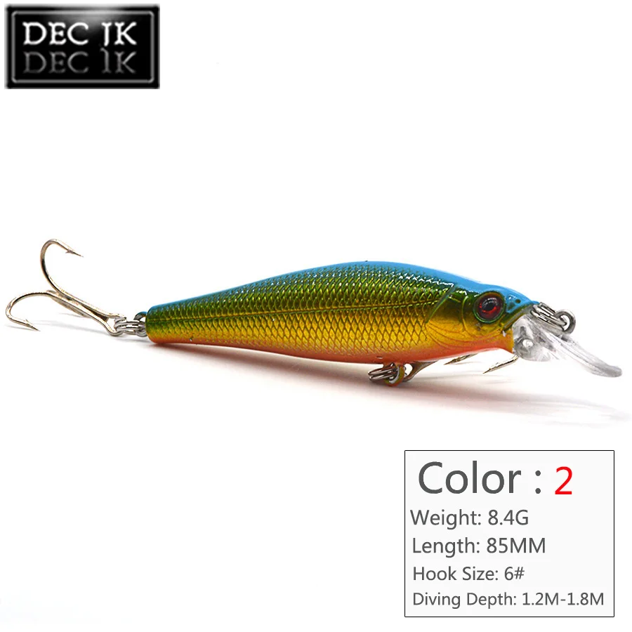 8PCS Minnow Sea Fishing Lure Peche Crankbaits Artificial Bait Lot For Pike With Hook In River Swimbait Jerkbait Hard Baits Set (2)