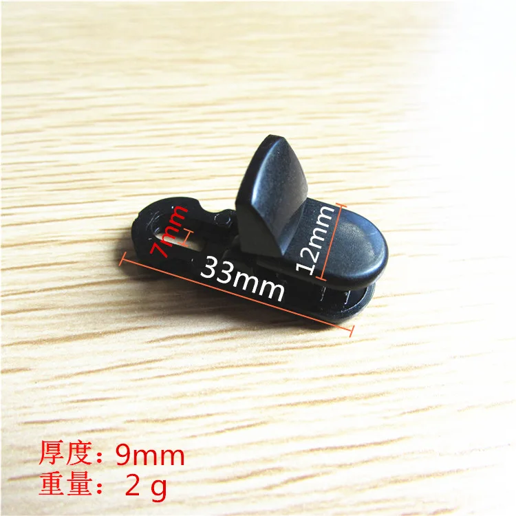 SUSPCLP Black Plastic Suspender Clip