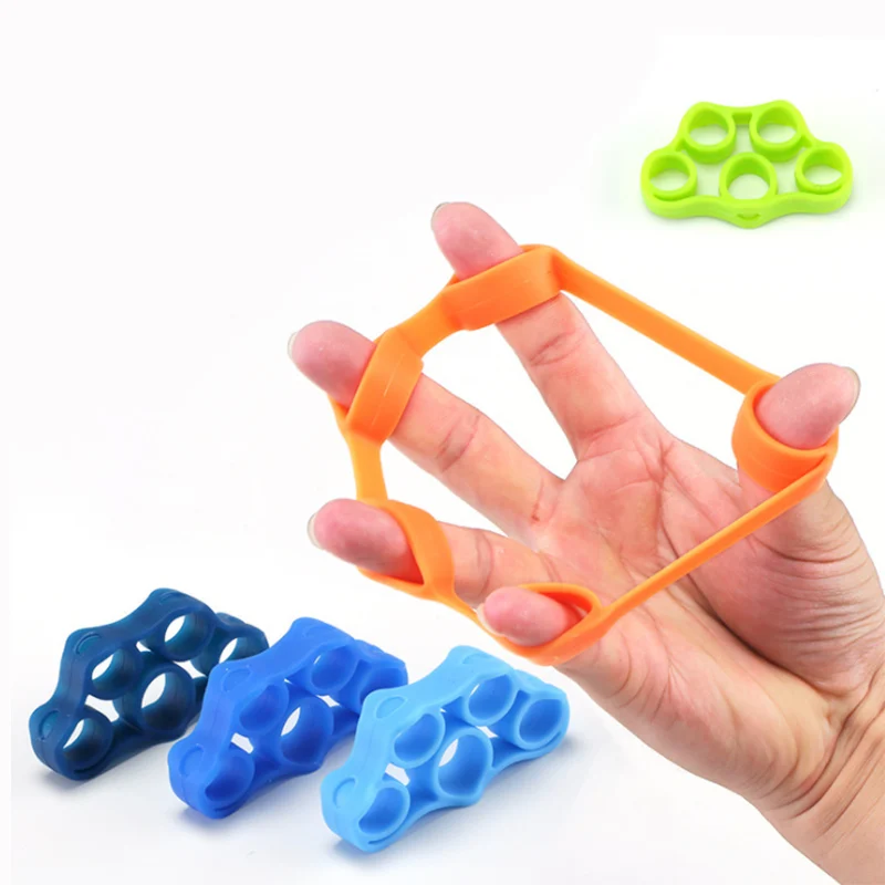 

2pcs Finger Gripper Resistance Bands Finger Stretcher Silicone Hand Exerciser Grip Strength Wrist Trainer Fitness Equipment