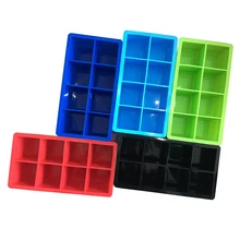 8 решеток, форма для кубиков льда, силиконовая квадратная форма для льда, лоток для льда, сделай сам, принадлежности для кухонного бара, инструменты для Dringking