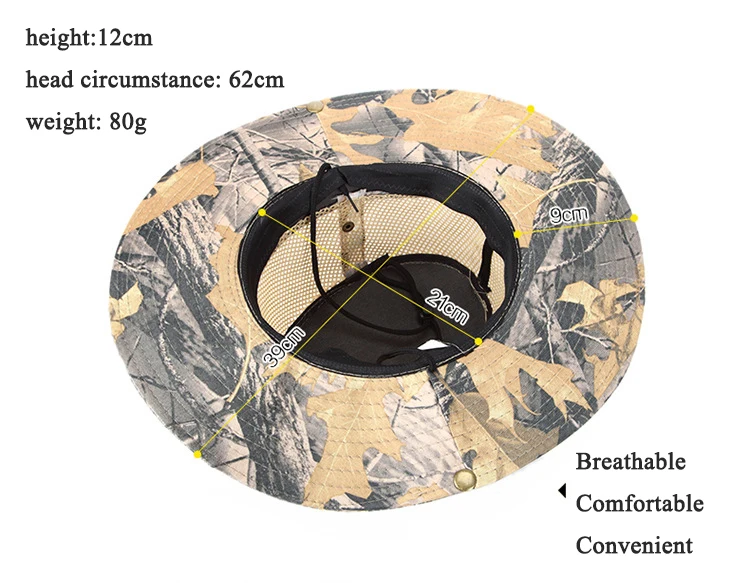 Открытый камуфляж сетки Зонт Рыбалка Hat удобные дышащие Boonie Пеший Туризм Альпинизм Рыбалка Кемпинг Кепки для джунглей