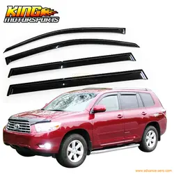 Для 2008-2012 Toyota Highlander Smoke Slim Защита от солнца защита от дождя 4 шт