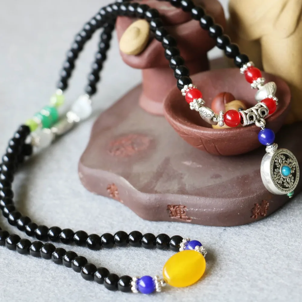 6 мм аксессуар для рукоделия черный браслет Ваджра Бодхи кулон &quotпестик&quot Опал