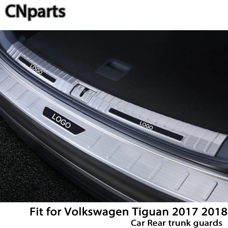 

CNparts For Volkswagen VW Tiguan 2 MK2 2017 2018 Auto Car Rear Trunk Door Bumper Anti Scratch Strips Accessories