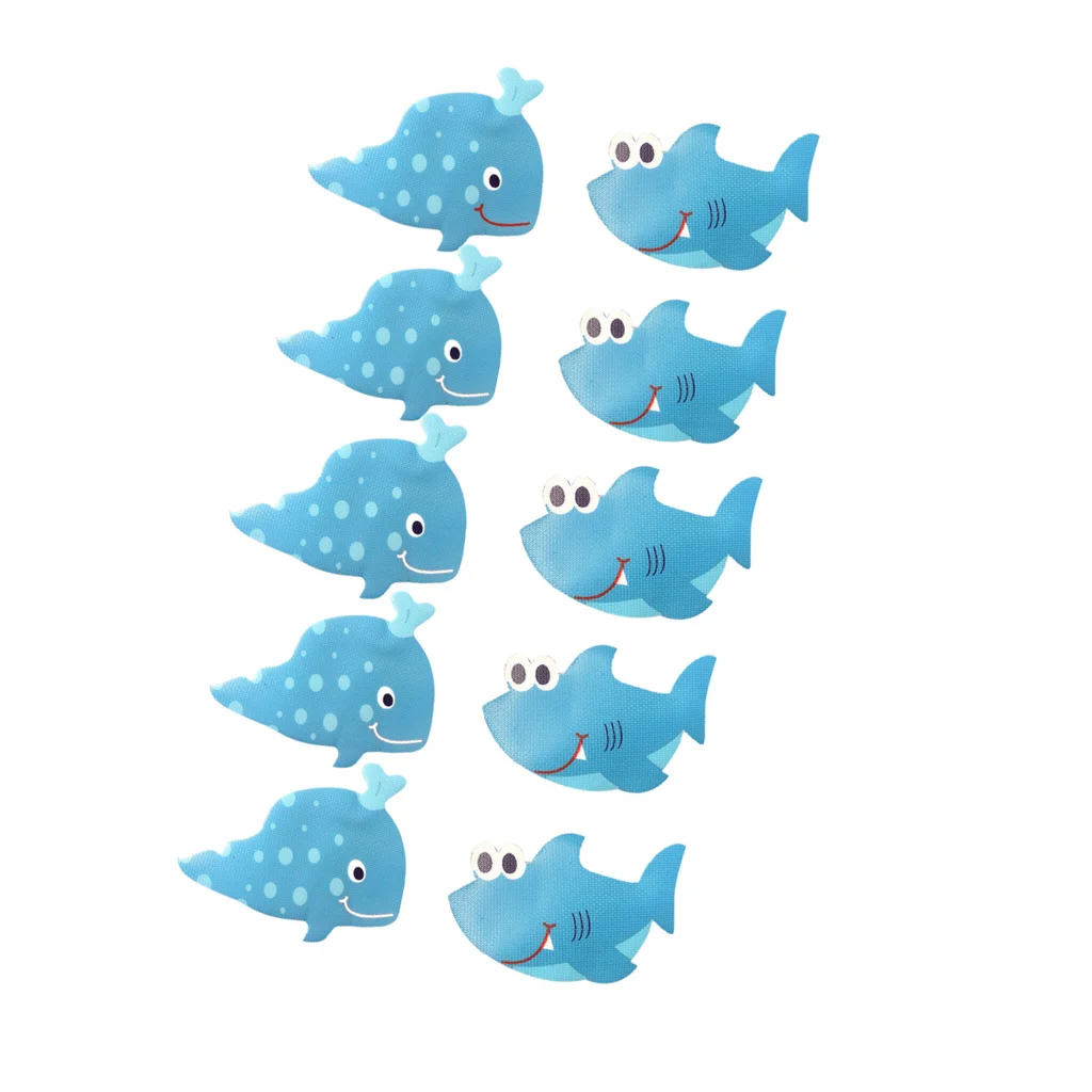 10pcs Bath Tub Shower Stickers -Animal Decals Non Slip Applique Anti Skid
