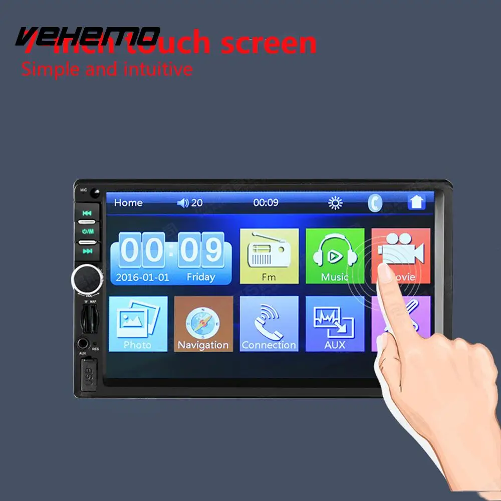 

Vehemo Bluetooth Car MP5 Player Audio Video Player MP5 Multimedia Player for Cars Radio Support SD Card for Accessories
