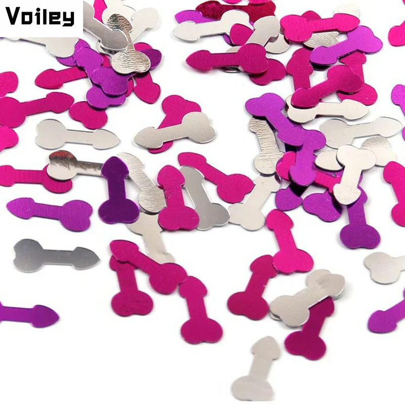 Девичник Вечерние игры 15 г/пакет Красочные вечерние девичьи пенис конфетти невесты, чтобы быть свадебный душ украшения вечерние принадлежности, Q