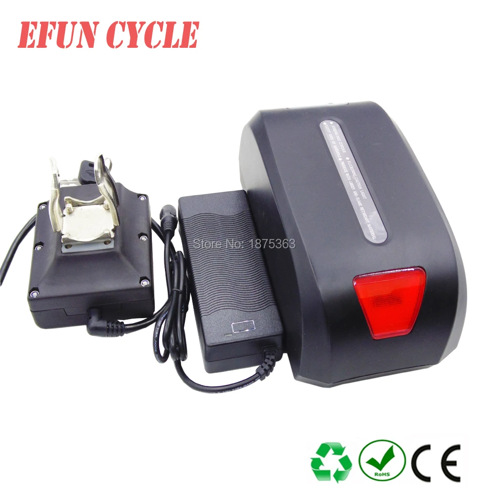 

Free shipping Haibao 36V 13.6Ah Li-ion seat tube battery pack 18650 rechargeable battery for city bike with 42V charger
