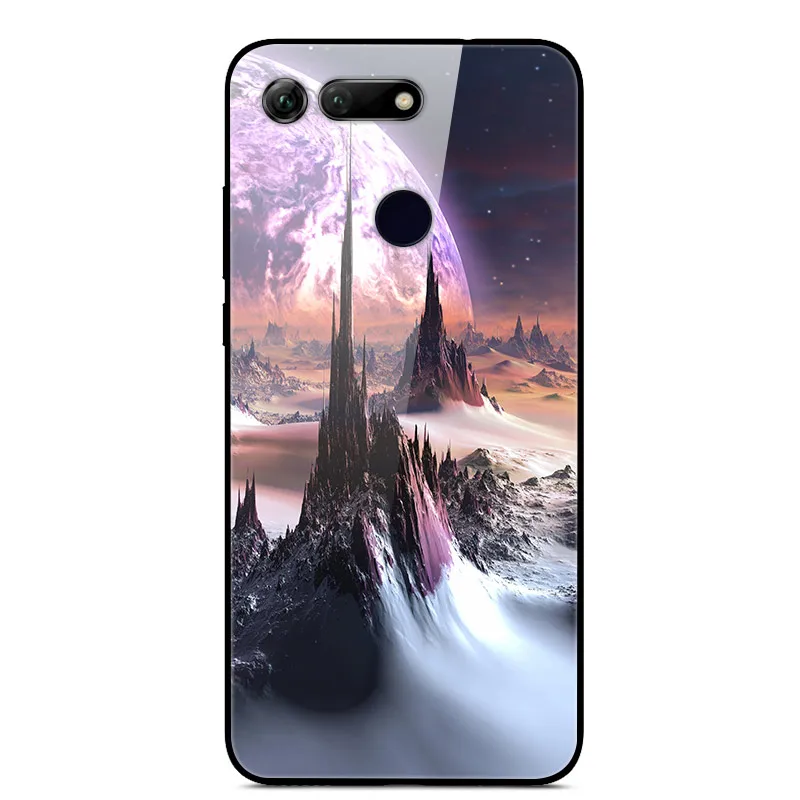 28 6,4 ''для huawei honor V20, чехол, стекло, Жесткий Чехол для Funda huawei honor View 20, чехол View 20 V 20, мягкий бампер из закаленного стекла для honor v20 - Цвет: 28