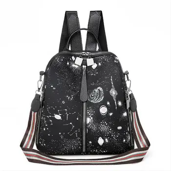 

New Women's Backpack Travel PU Leather Bag 2019 Fashion Shoulder School Bag High Quality Large Zipper Campus Rucksack