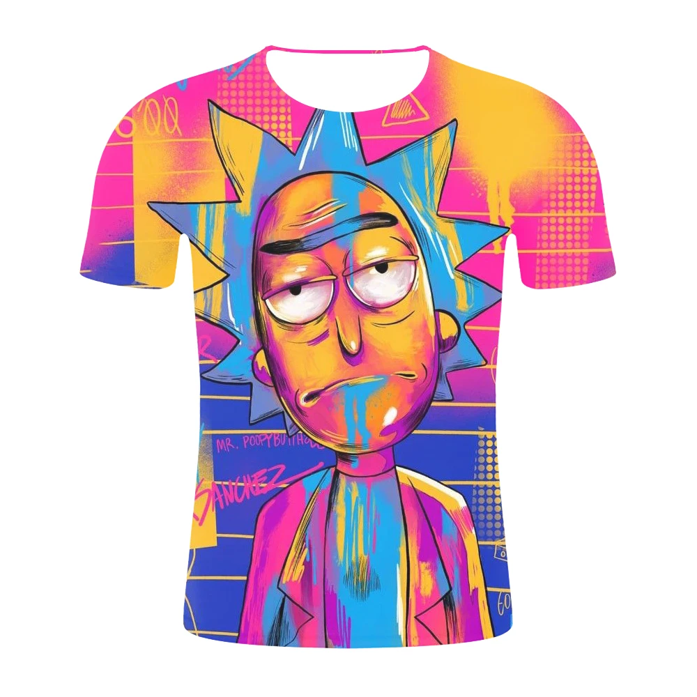 2019 New Summer Top Brand Rick And Morty T Shirt Men Anime Tshirt Chinese 3d Printed T-shirt Hip Hop Tee Cool Mens Clothing