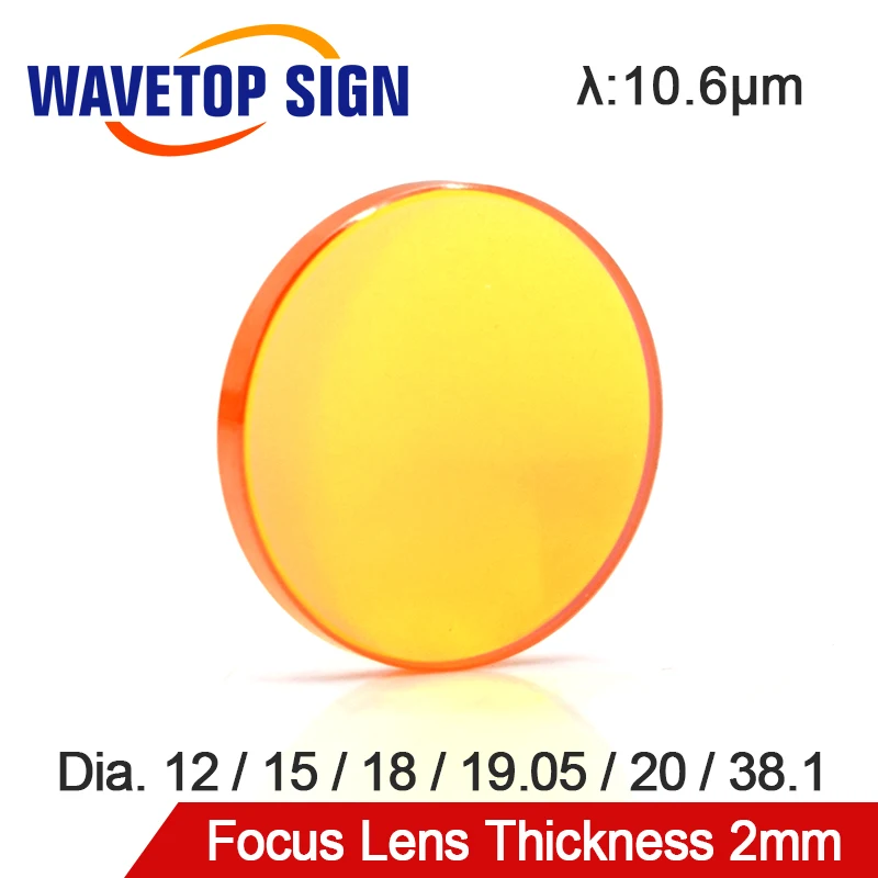 

WaveTopSign China PVD ZnSe Dia.12 18 19 20mm Focus Lens FL38.1 50.8 63.5 76.2 101.6mm For Co2 Laser Engraving Machine