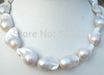 

Free shipping >>@ +>CLASSIC RAHE HUGE 15-17MM SOUTH SEA WHITE BAROQUE PEARL NECKLACE18