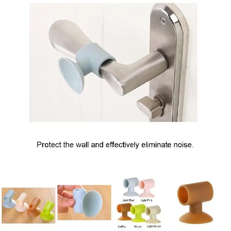 

Silicone Door Handle Knob Crash Pad Wall Bumper Guard Stopper Anti Collision Suction Pads LKS99