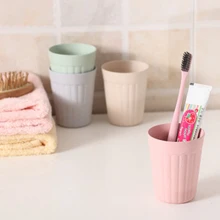 Бамбуковое волокно окружающей среды воды чашки для детей завтраки пластиковые экологически чистые пшеничной соломы кофе чай Молочный напиток чашка зубная щетка