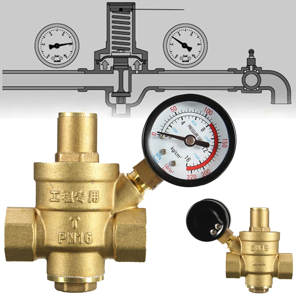 DN20 3/4" Brass Water Pressure Reducing Maintaining Valves Regulator