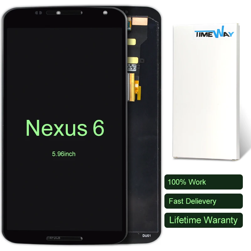 

10pcs DHL For Motorola Moto Nexus 6 LCD Display Touch Screen Digitizer Assembly Replacements