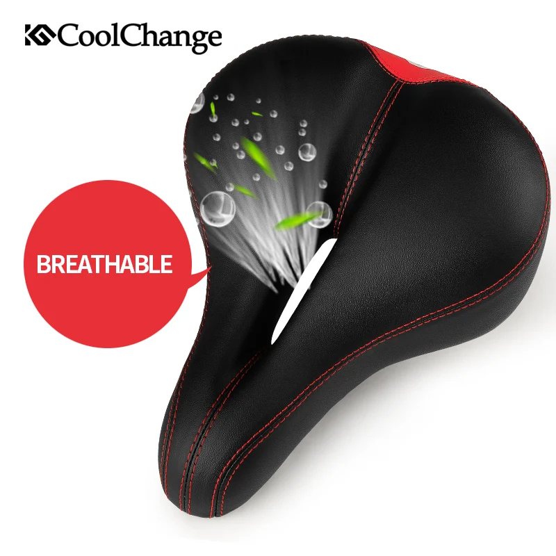 CoolChange Cycling Saddle Soft Sponge MTB Seat Shock Proof Bike Saddle Hollow Breathable Comfortable Rain Proof Bicycle Seat CoolChange Cycling Saddle Soft Sponge MTB Seat Shock Proof Bike Saddle Hollow Breathable Comfortable Rain Proof Bicycle Seat