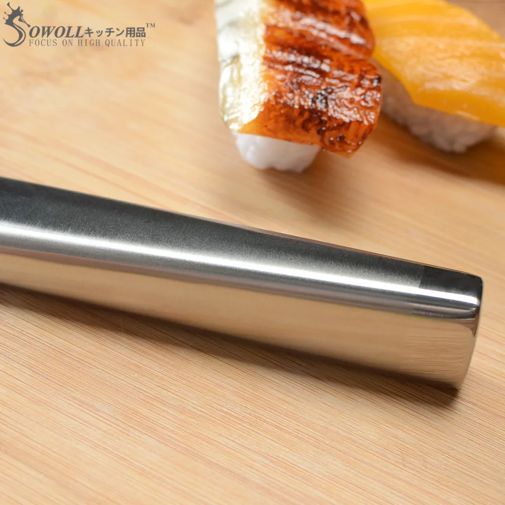 SOWOLL, профессиональный японский нож сантоку, Высокоуглеродистый антипригарный острый нож, кухонный нож 7Cr17mov 58HRC, поварской нож