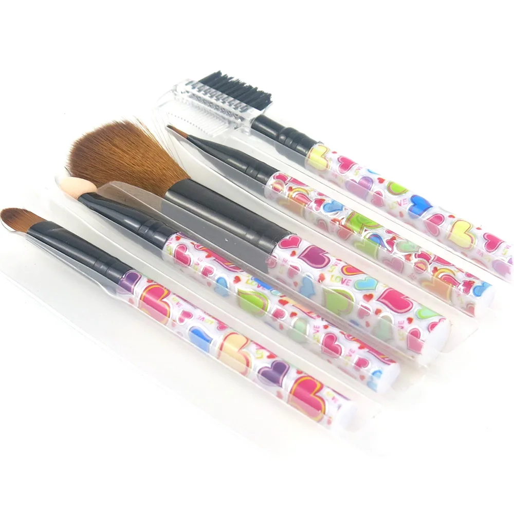 

5pcs Professional Nylon Makeup Brushes Set Cosmetics Foundation Brush Tools For Face Powder Eye Shadow Eyeliner Lip