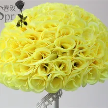 SPR 40 см Свадебная шелковая ткань целующийся шар пластиковые внутренние свадебные декорации цветок шар
