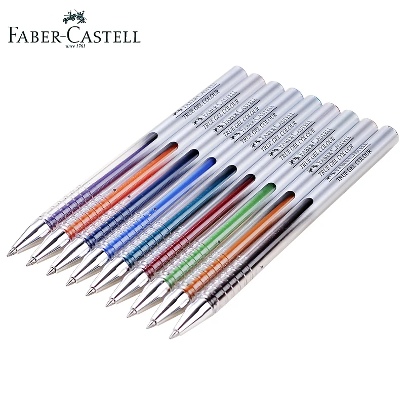 12 шт гелевая ручка Faber Castell True Gel 0,5 мм с Twinball для супер гладкого письма, предотвращает утечку чернил