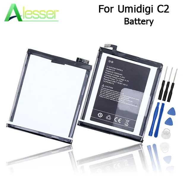 

Alesser For UMI Umidigi C2 Battery Mobile Phone Replacement Battery 4000mAh High Capacity For UMI Umidigi C2 Moblie Phone +Tools