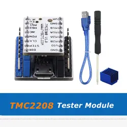 1 шт. 3D-принтеры Запчасти TMC2208 Драйвер шагового двигателя + USB Последовательный Порты и разъёмы тестер TMC2208 модулем адаптера