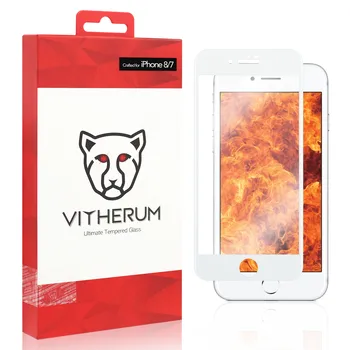 

RUBY - Ultimate Resistance Tempered Glass for iPhone 8/7 (White frame)