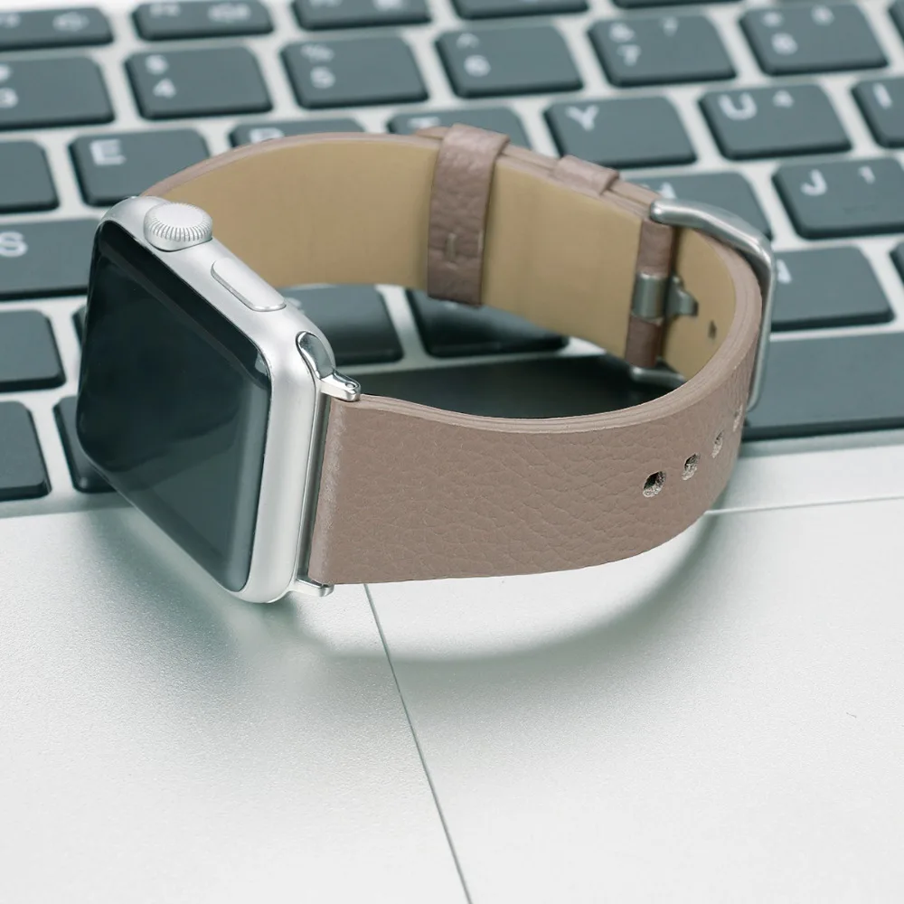 Кожаный ремешок для Apple watch группа 42 мм 38 мм браслет классический стиль запястье ремешки для iwatch серии 3 2 1 часы ремень