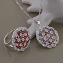 Высокого качества серебряные ювелирные изделия ожерелье кольца WT-625