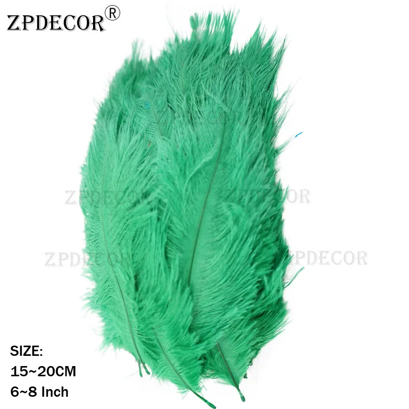 15-20 см 6-8 дюймов дешевые страусовые перья для поделок и поделок - Цвет: Оливково зелёный