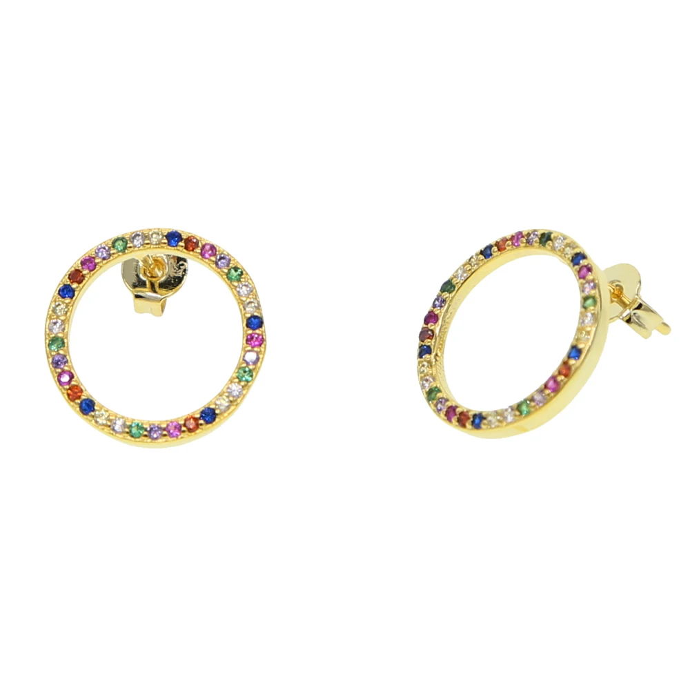 

New Simple european Fashion Gold color Round Circle Hoop Earrings for Women Geometric Ear Hoops Earing Brincos Jewelry Gift
