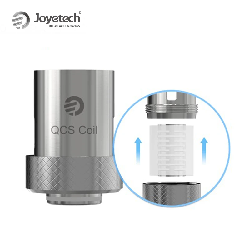 5pcs/lot Original Joyetech QCS Head 0.25ohm Stainless Steel 100% Organic Cotton coil for Joyetech CUBIS PRO ATOMIZER