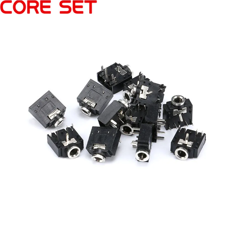 

Hot 10 Pcs 5 Pin 3.5mm Female Audio Stereo Jack Socket PJ-307 PJ307 3F07 Audio Socket