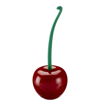 

Creative Lovely Cherry Shape Lavatory Brush Toilet Brush & Holder Set Cleaning Tool Plastic Bathroom Decor Accessories Red