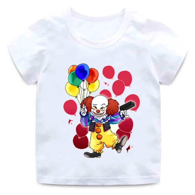 

Children's film loser cartoon design T-shirt boy girl funny crawling clown shirt children cute round neck cotton comfortable
