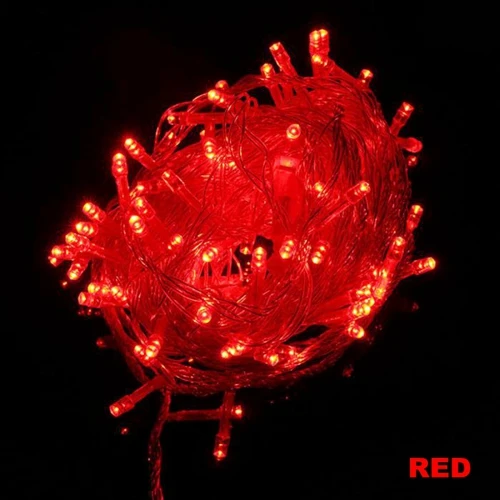 СВЕТОДИОДНЫЕ гирлянды AC110V 220 В, 10 м, 20 м, 50 м, 100 м, сказочное освещение, водонепроницаемые огни на рождественскую елку, 8 режимов, свадебные декоративные огни - Испускаемый цвет: Red