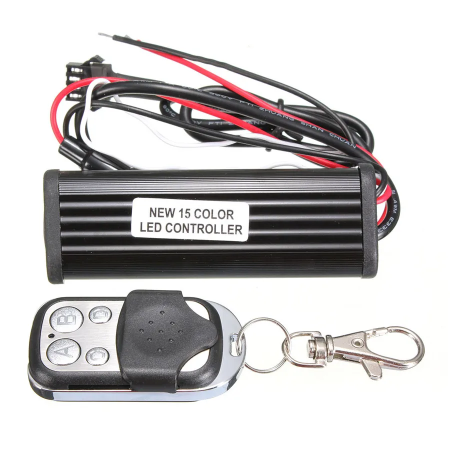 

12V Remote Wireles RGB LED Controller For Car Motorcycle Lighting Light Strip Kit