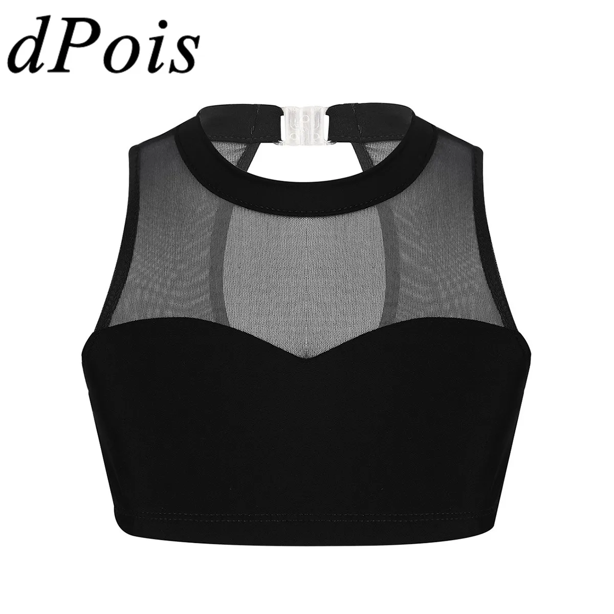 

Gymnastics Swimsuit For Dancing Tank Leotards Ballet Dance Clothing Mesh Crop Tops Ballerina Costumes Tanks Bra Tops Dancewear