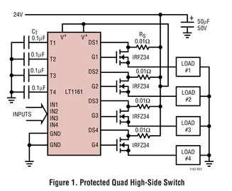 LT1161ISW LT1161CSW LT1161 четырехъядерный защищенный высокосторонний МОП драйвер|driver|driver