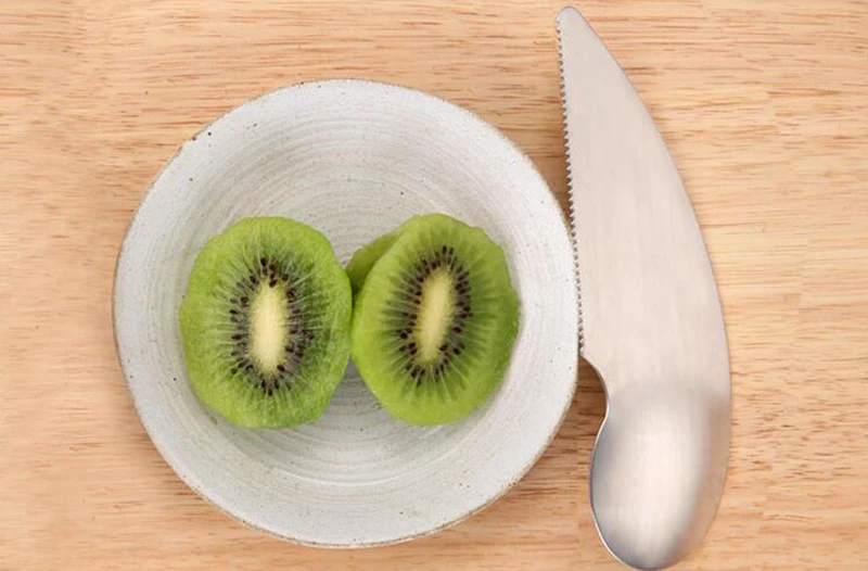 3 в 1 специальный нож для киви, ложка, вилка из нержавеющей стали, фруктовая ложка, кухонные инструменты, Cuchara especial de acero inoxidable Kiwi