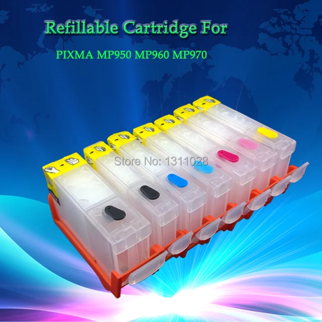 PGI 5BK CLI 8BK 8C 8M 8Y 8PC 8PM Refillable Cartridges WITHOUT CHIP For 