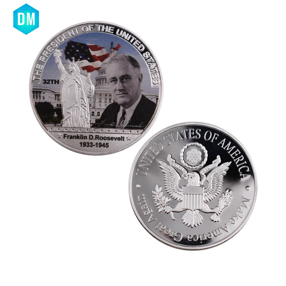Подарки сувениры на день рождения американская Серебряная монета 25-ый президент США Подарочная монета виларн Маккинли памятная, металлическая монета - Цвет: coin-0083